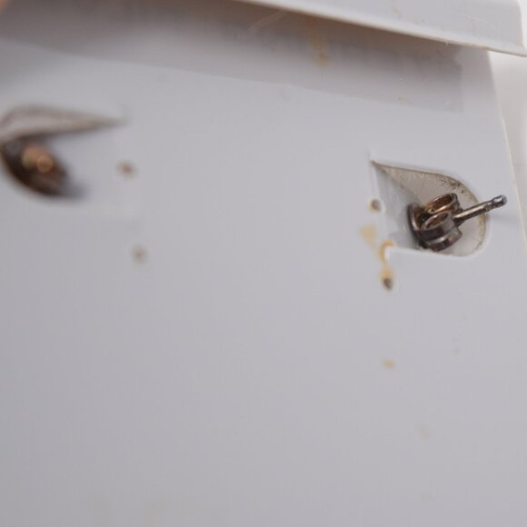 Sterling Silver Drop Earrings Pierced Round Boho Neutral Oval Dangle VTG Mom - Picture 12 of 13